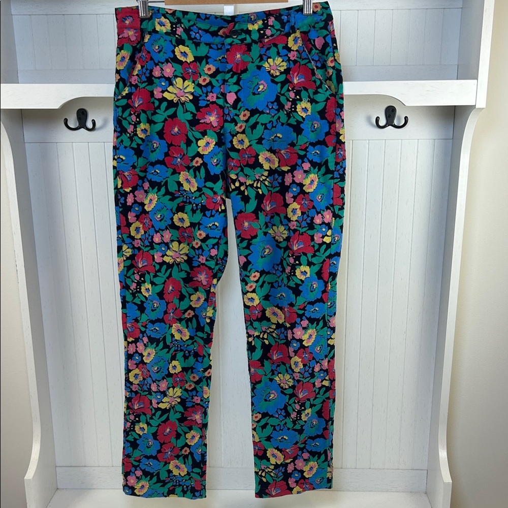 Bobo Choses Floral Corduroy Pants M Organic Cotton Colorful Ankle